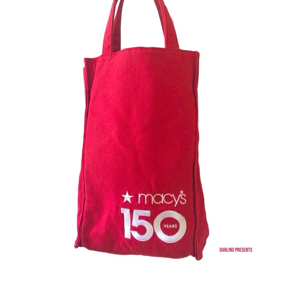 MACY’S VINTAGE 150 YEARS WINE CARRIER COLOR RED & WHITE - Picture 1 of 4